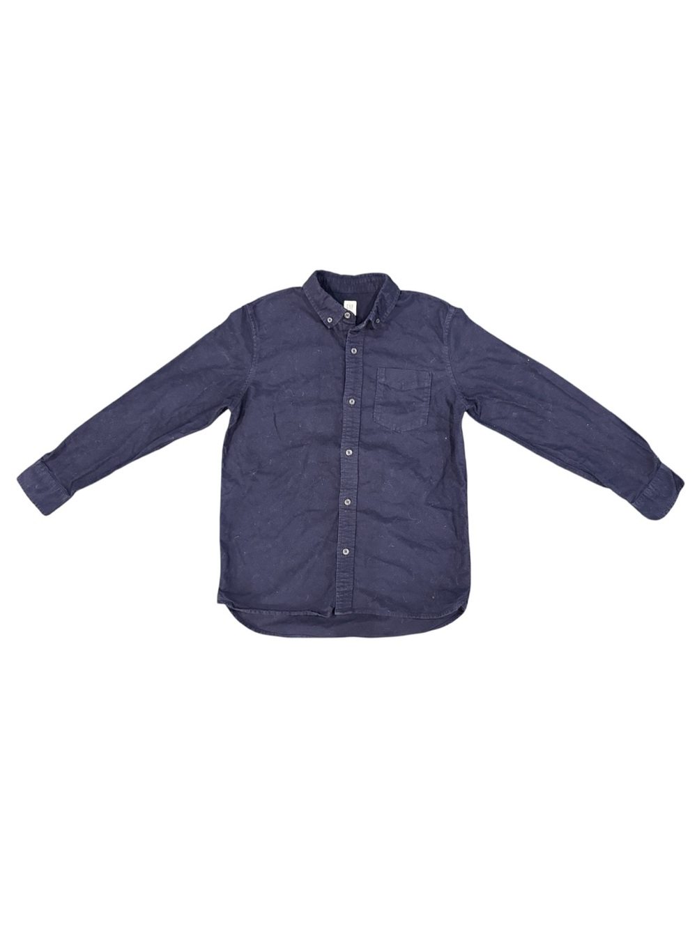 GAP Kids | Boys Navy Flannel Button-Down Shirt, Size XL (12)